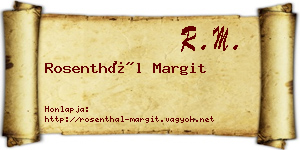 Rosenthál Margit névjegykártya