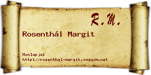 Rosenthál Margit névjegykártya